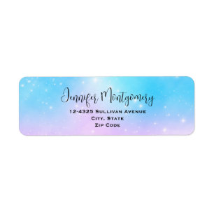 rose et bleu Pastel Gradient Sky Adresse