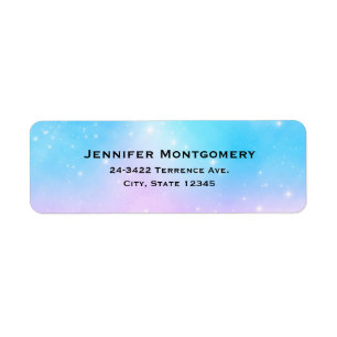 rose et bleu Pastel Gradient Sky Adresse