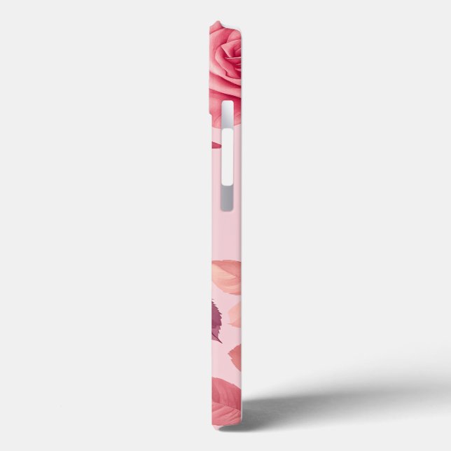 Rose et feuille motif iPhone / coque ipad (Verso / Gauche)