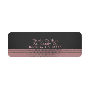 Rose et invitation chic de paillettes fascinantes