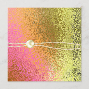 Rose et invitation d'anniversaire de dames de