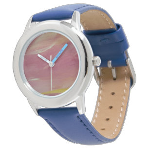 Rose et montre bleue