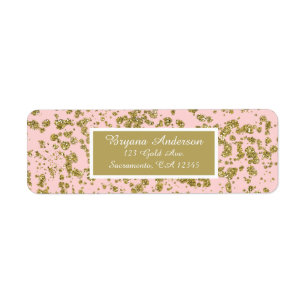 Rose et or Paillettes Éclaboussures Féminin Glamou
