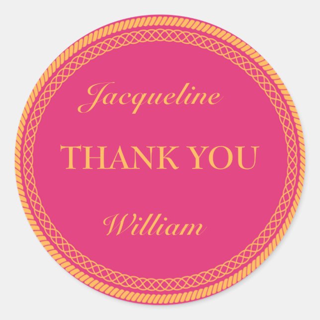 Rose et orange Fluorescent / Étiquettes néon (Devant)