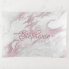 Rose et plateau de Tinket marbré par blanc