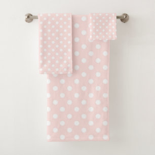 Rose et points blancs