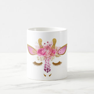 Rose et tasse de girafe d'or