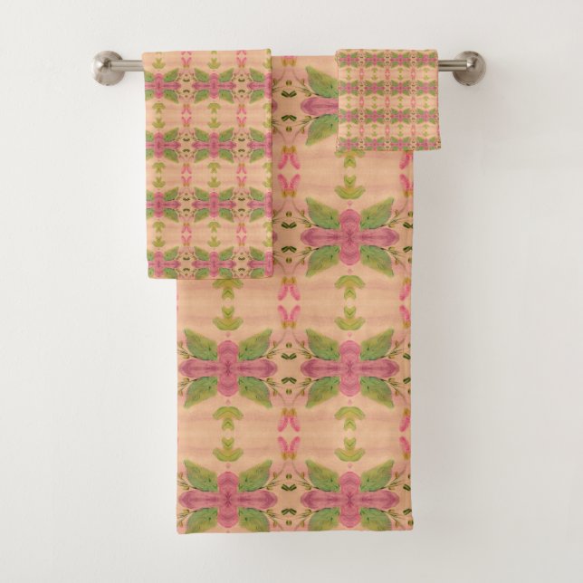 Rose Et Vert Avec Pêche (En situation)