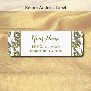 Rose Etching Pattern White Gold Editable Return