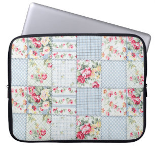 Rose Fabric: Elegant Background Design Laptop Sleeve