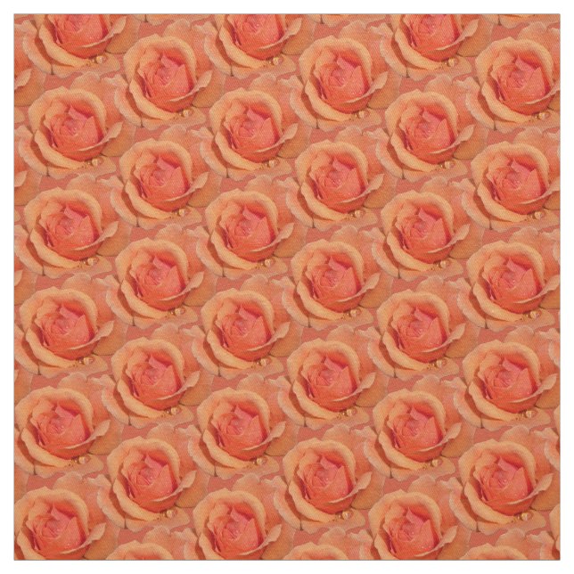 Rose Fabric Orange Rose Fabric Customized Textiles (Swatch)