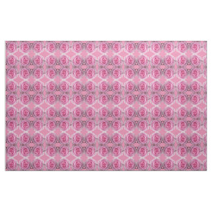 Rose Fabric Pink Rose Fabric Cotton or Poly Custom