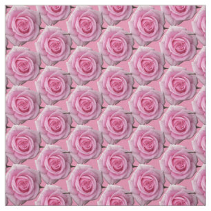 Rose Fabric Pink Rose Fabric Cotton or Poly Custom