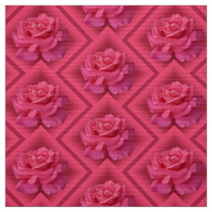 Rose Fabric Pink Rose Fabric Cotton or Poly Custom