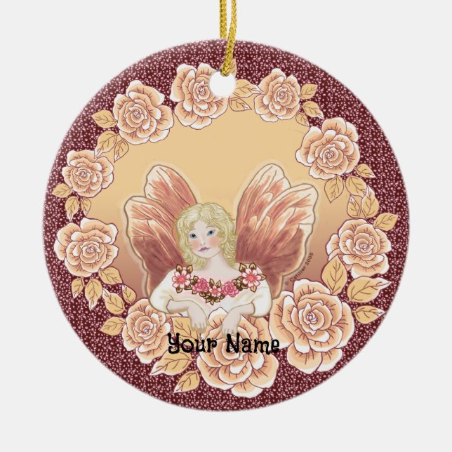 Rose Fairy Ring fairy ornament (Front)