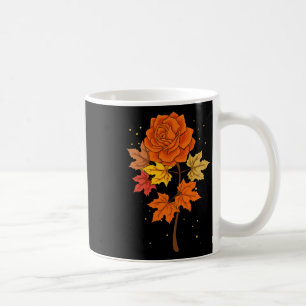 Rose Fall Autumn Leaves Thanksgiving Day Cute Flow Coffee Mug