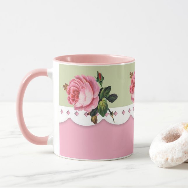 Rose Fancy Mug (With Donut)