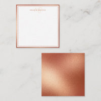 Rose Faux Gold Foil Minimalist Monogram Two Border