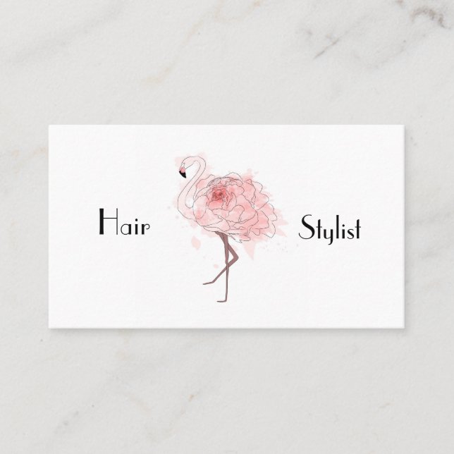 Rose Flamingo Business Card (Front)