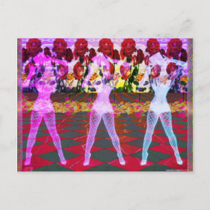 Rose Floor Dancers Postcard