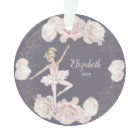 Rose floral Ballerina Blonde Girl Personnalisé