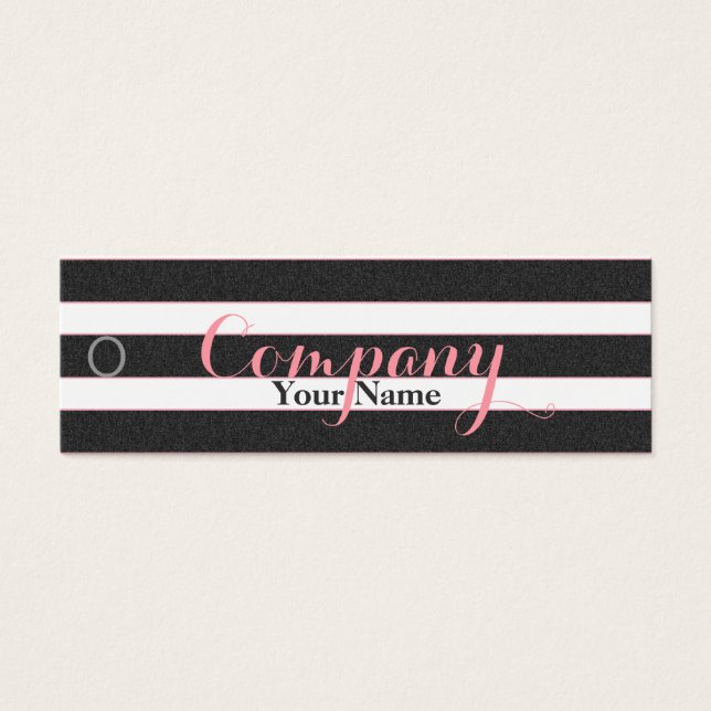 Rose Floral Black & White Stripes - Price Tag (Front)