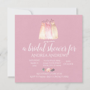 Rose Floral Bridal Shower Invitation