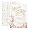 Rose Floral Brunch Bubbly Bridal Shower Invitation