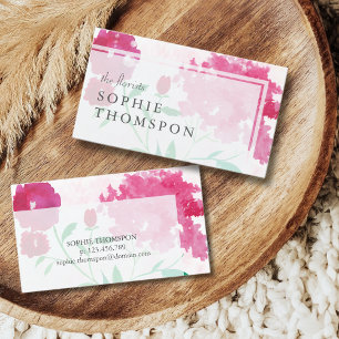 Rose floral elegant business card