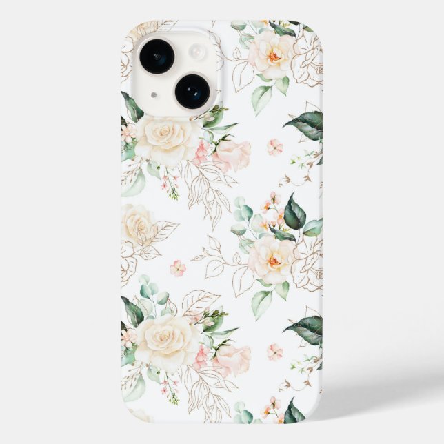 Rose Floral Garden Pattern Case-Mate iPhone Case (Back)