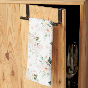 Rose Floral Garden Pattern Kitchen Towel