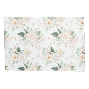 Rose Floral Garden Pattern Pillowcase