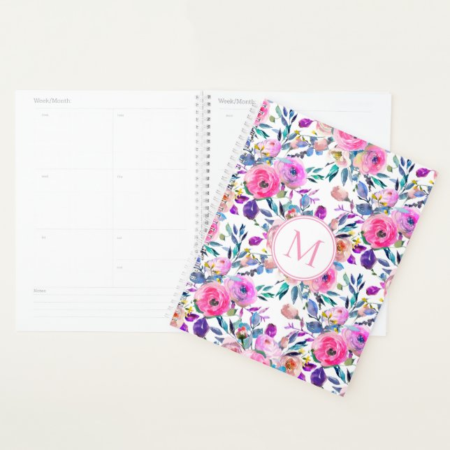 Rose Floral Monogramme (Devant avec enveloppe)