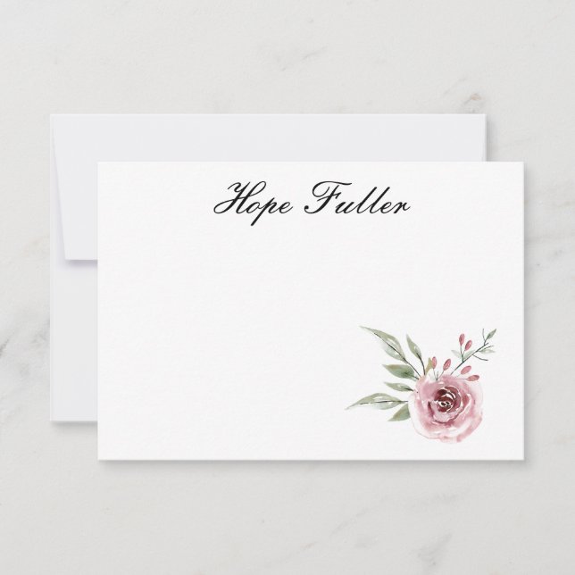 Rose Floral Note Cards (Front)
