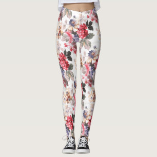 Rose Floral Pattern Women's Leggings