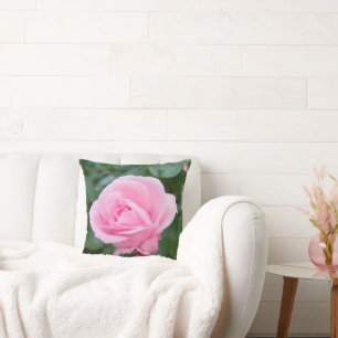Rose Floral Throw Pillow