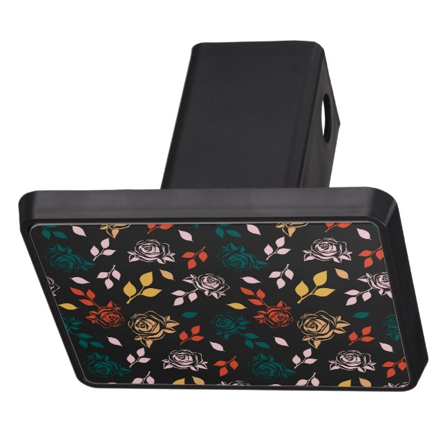 Rose Floral Trailer Hitch Cover (Top)
