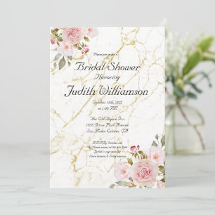 Rose Florals Editable Bridal Shower invitation