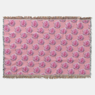 Rose Flower Blanket Pink Roses Throw Blankets Gift