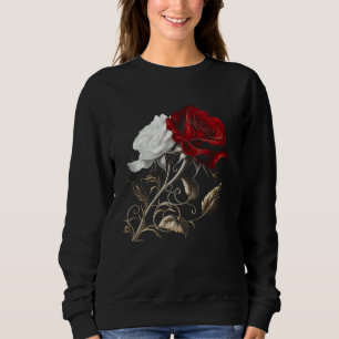 Rose Flower Botanical Rose Red Design for Sweatshirt