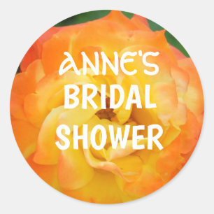 Rose Flower  Bridal Shower Sticker