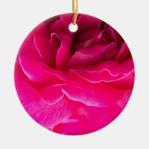 Rose flower ceramic ornament