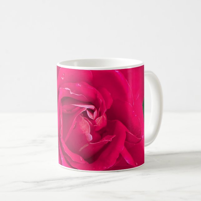 Rose flower coffee mug (Front Right)