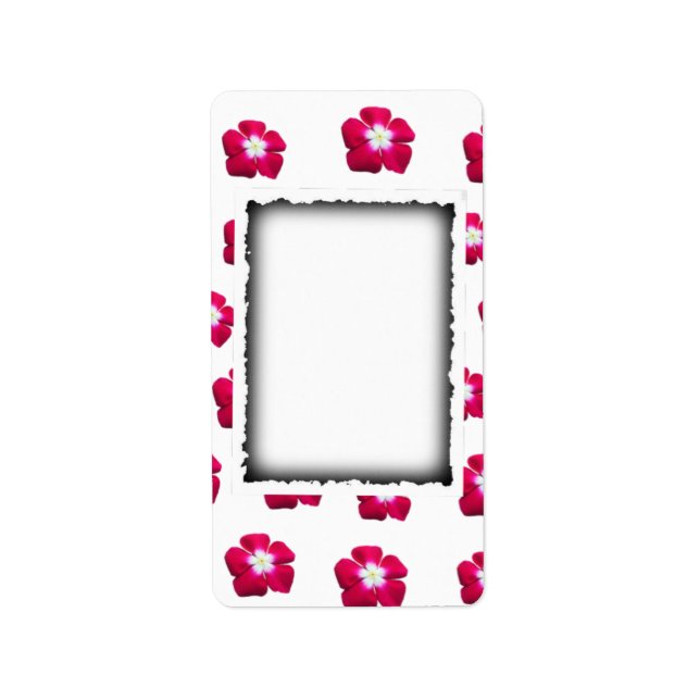 Rose flower design  label (Front)