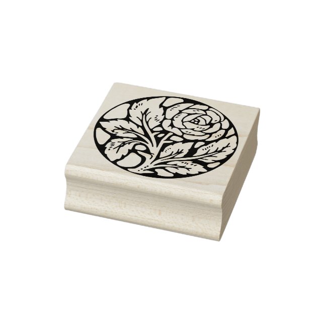Rose Flower Design  Rubber Stamp  (Stamp)