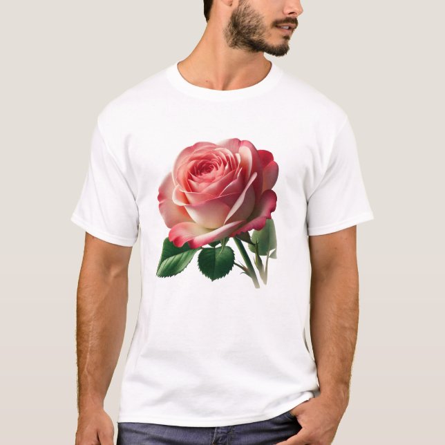 Rose flower design  T-Shirt (Front)