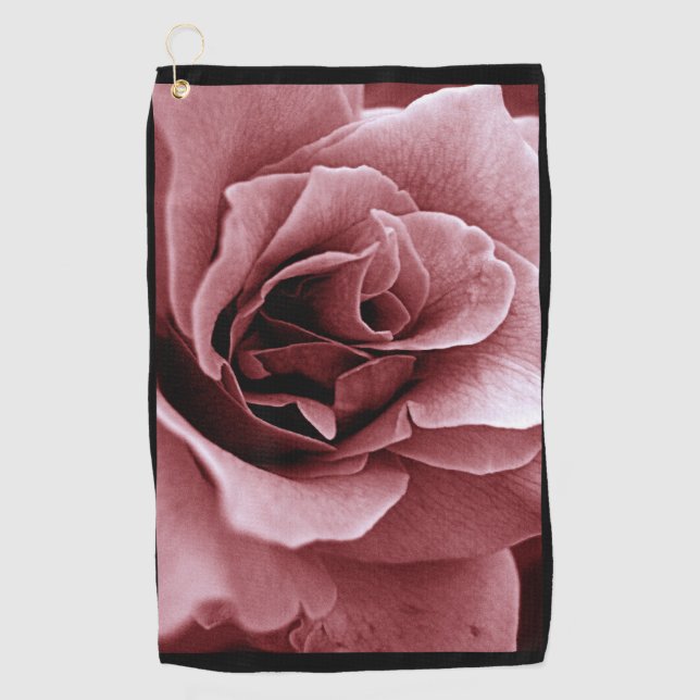 Rose Flower Golf Towel (Front)