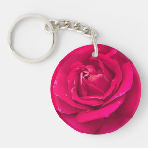 Rose flower keychain