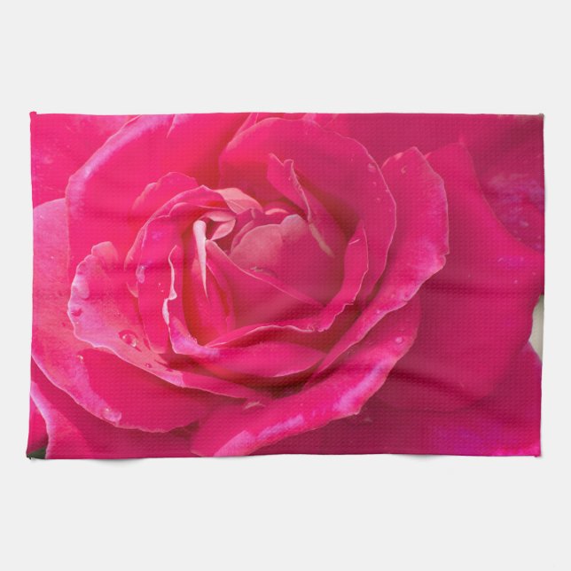 Rose flower kitchen towel (Horizontal)