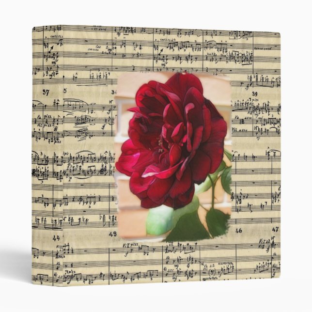 Rose Flower Paper Texture Binder (Front/Spine)